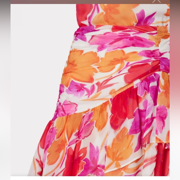 NWT Milly Mira Paper Peony Print Skirt - Picture 3 of 5